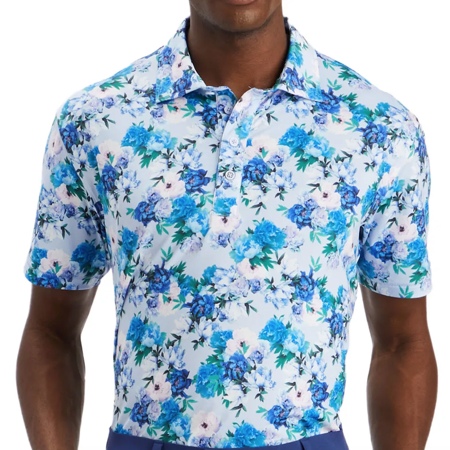 G/FORE Photo Floral Tech Jersey Polo